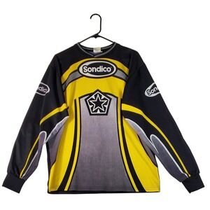 Sondico Goalkeeper Jersey Mens XL Black Yellow Padded Soccer Shirt Long Sleeve
